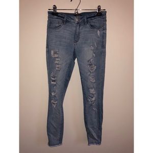 Ripped distressed jeans